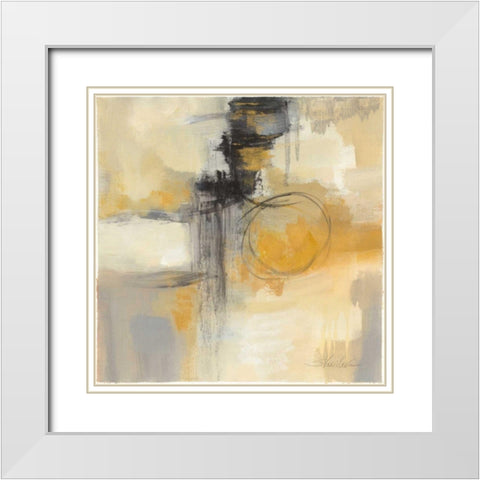 Solar Path II White Modern Wood Framed Art Print with Double Matting by Vassileva, Silvia