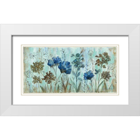 Botanical Trio I White Modern Wood Framed Art Print with Double Matting by Vassileva, Silvia