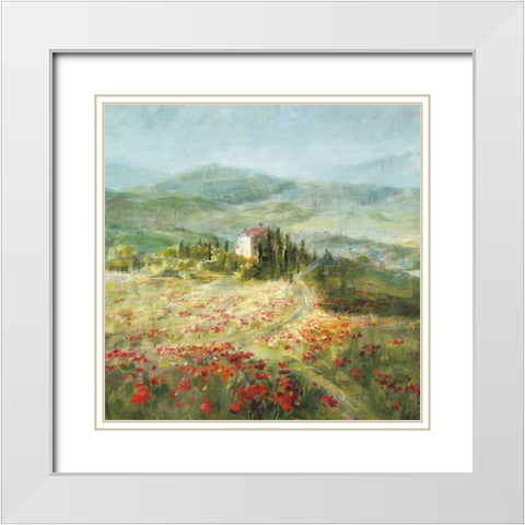 Summer in Provence  White Modern Wood Framed Art Print with Double Matting by Nai, Danhui
