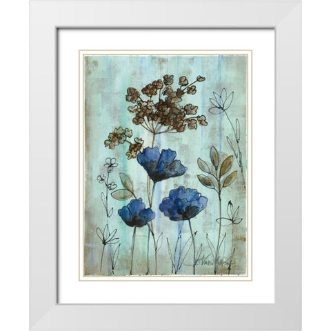 Botanical Trio II White Modern Wood Framed Art Print with Double Matting by Vassileva, Silvia