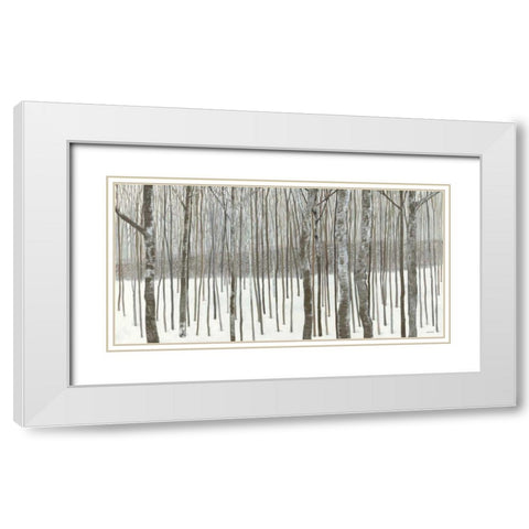 Woods in Winter  White Modern Wood Framed Art Print with Double Matting by Lovell, Kathrine