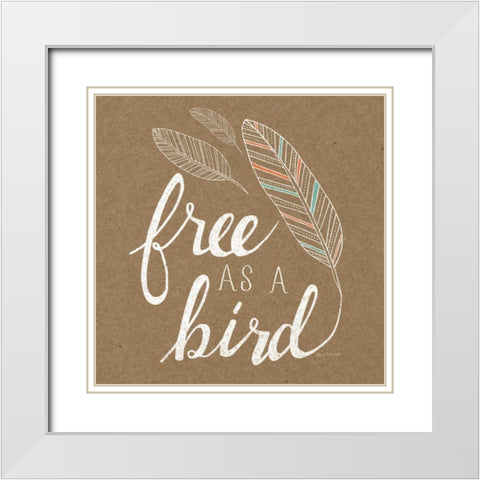 Free as a Bird  White Modern Wood Framed Art Print with Double Matting by Marshall, Laura