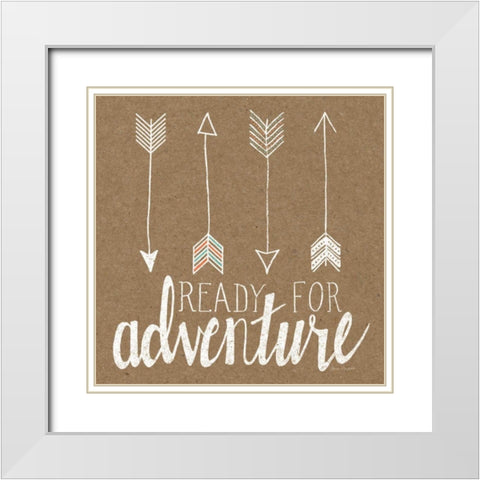 Ready for Adventure  White Modern Wood Framed Art Print with Double Matting by Marshall, Laura
