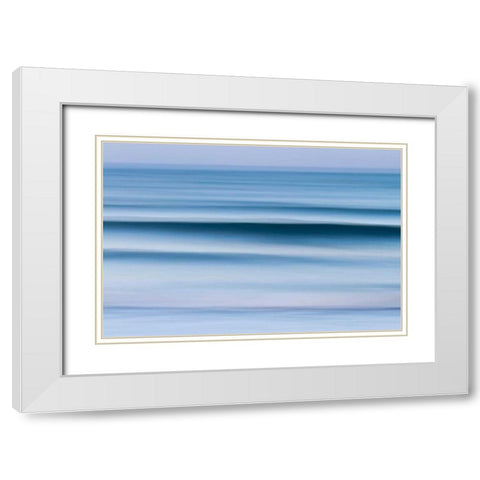 Evening Waves White Modern Wood Framed Art Print with Double Matting by Gendreau, Katherine