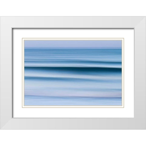 Evening Waves White Modern Wood Framed Art Print with Double Matting by Gendreau, Katherine
