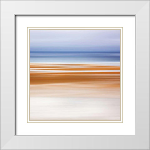 Foggy Evening at Low Tide White Modern Wood Framed Art Print with Double Matting by Gendreau, Katherine