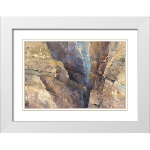 Canyon II White Modern Wood Framed Art Print with Double Matting by Hristova, Albena