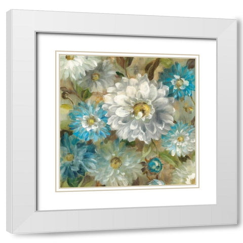 Secret Garden I White Modern Wood Framed Art Print with Double Matting by Nai, Danhui