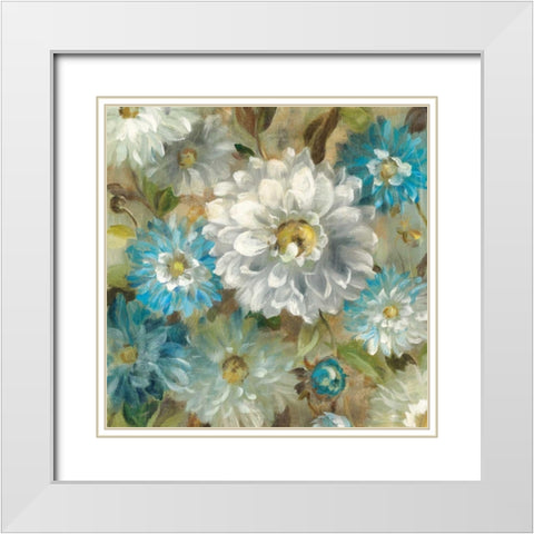 Secret Garden I White Modern Wood Framed Art Print with Double Matting by Nai, Danhui