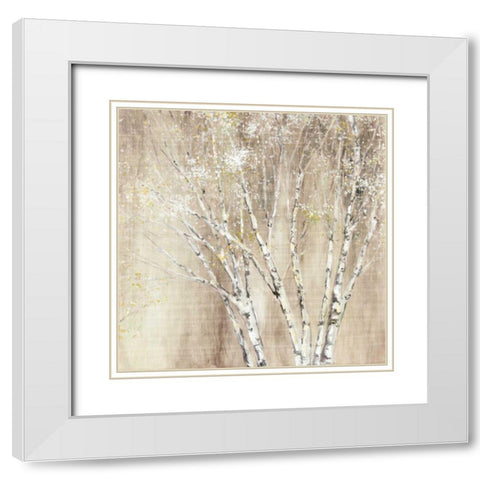 Blue Birch Neutral White Modern Wood Framed Art Print with Double Matting by Purinton, Julia