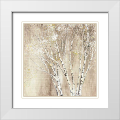 Blue Birch Neutral White Modern Wood Framed Art Print with Double Matting by Purinton, Julia