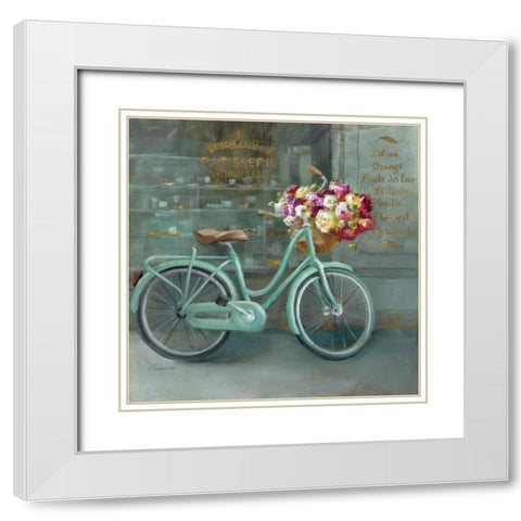 Joy of Paris I White Modern Wood Framed Art Print with Double Matting by Nai, Danhui