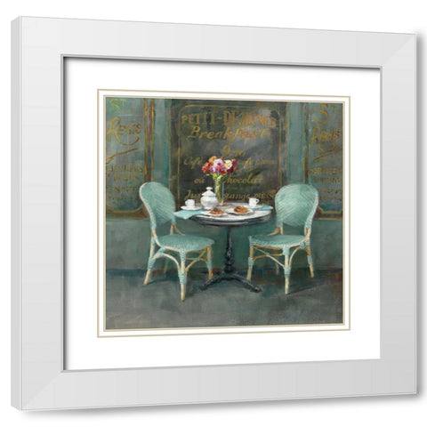 Joy of Paris II White Modern Wood Framed Art Print with Double Matting by Nai, Danhui