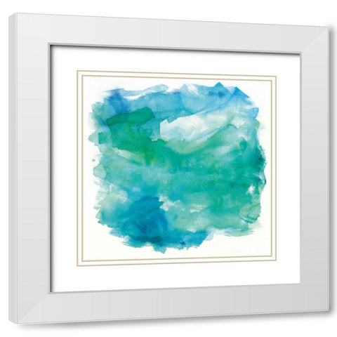 Sea Glass White Modern Wood Framed Art Print with Double Matting by Schick, Mike