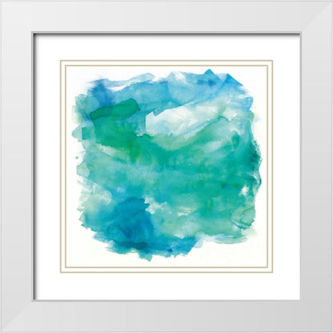 Sea Glass White Modern Wood Framed Art Print with Double Matting by Schick, Mike
