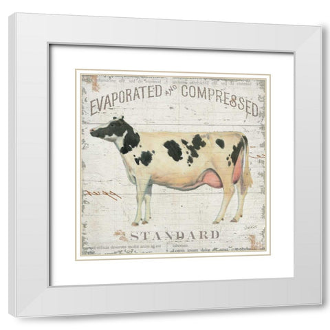 On the Farm II White Modern Wood Framed Art Print with Double Matting by Wiens James