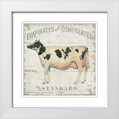 On the Farm II White Modern Wood Framed Art Print with Double Matting by Wiens James