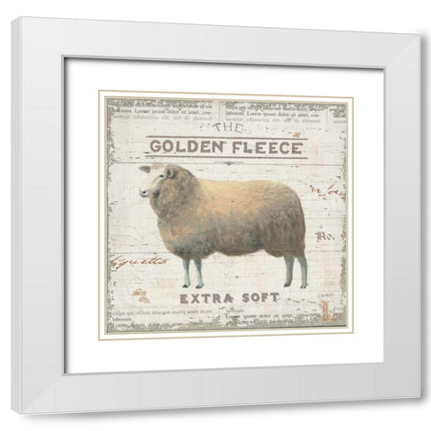 On the Farm IV White Modern Wood Framed Art Print with Double Matting by Wiens James