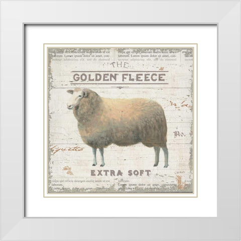 On the Farm IV White Modern Wood Framed Art Print with Double Matting by Wiens James