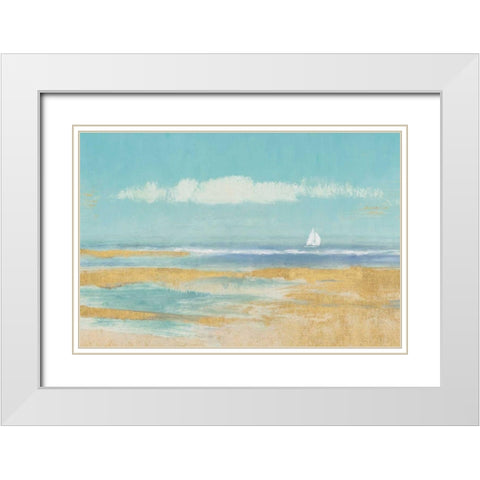 Sail Away White Modern Wood Framed Art Print with Double Matting by Wiens James