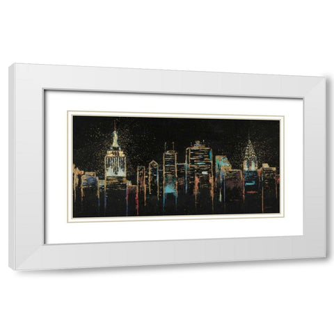 Cityscape White Modern Wood Framed Art Print with Double Matting by Wiens James