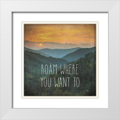 Wander I White Modern Wood Framed Art Print with Double Matting by Pela Studio