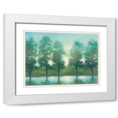 Processional White Modern Wood Framed Art Print with Double Matting by Purinton, Julia