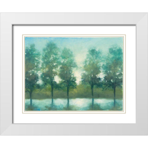 Processional White Modern Wood Framed Art Print with Double Matting by Purinton, Julia