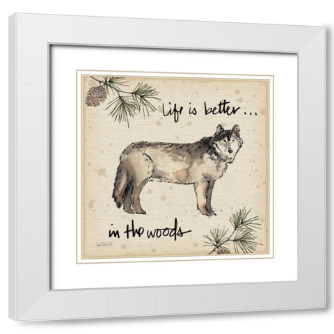 Lodge Life III White Modern Wood Framed Art Print with Double Matting by Tavoletti, Anne