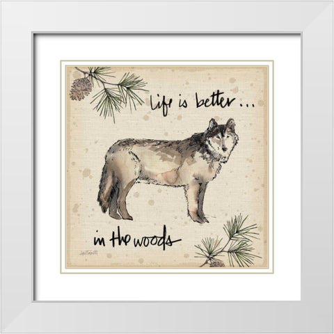 Lodge Life III White Modern Wood Framed Art Print with Double Matting by Tavoletti, Anne