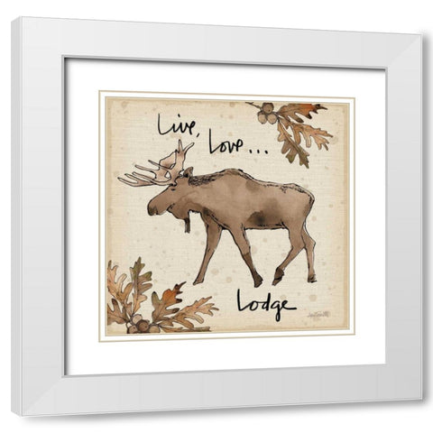 Lodge Life IV White Modern Wood Framed Art Print with Double Matting by Tavoletti, Anne