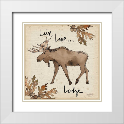 Lodge Life IV White Modern Wood Framed Art Print with Double Matting by Tavoletti, Anne