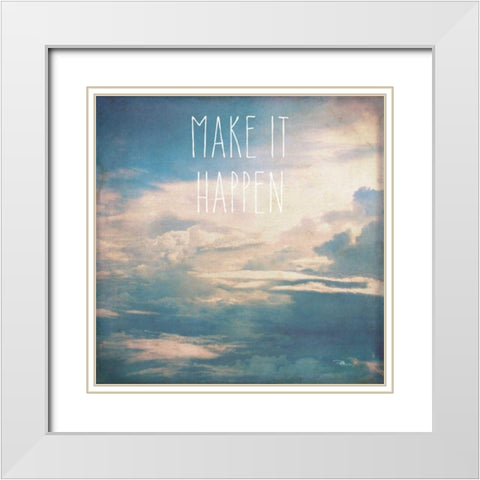 Dreamy I White Modern Wood Framed Art Print with Double Matting by Pela Studio