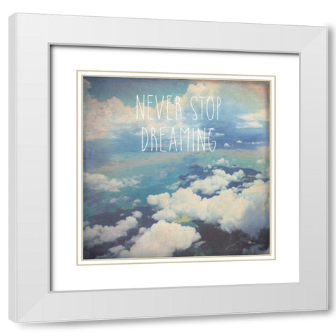Dreamy II White Modern Wood Framed Art Print with Double Matting by Pela Studio