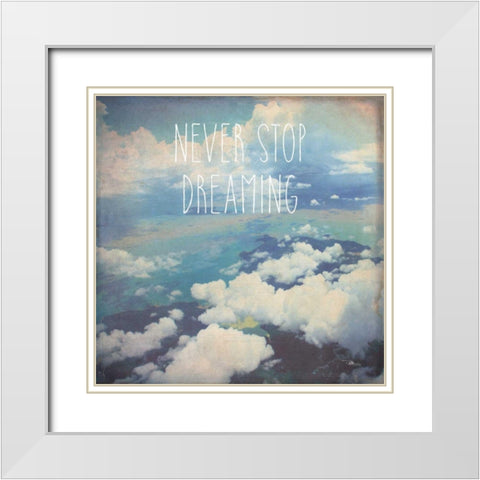 Dreamy II White Modern Wood Framed Art Print with Double Matting by Pela Studio