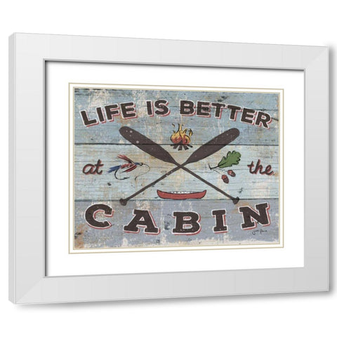 Cabin Fever I White Modern Wood Framed Art Print with Double Matting by Penner, Janelle