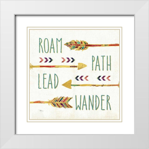 Beautiful Arrows V White Modern Wood Framed Art Print with Double Matting by Pela Studio