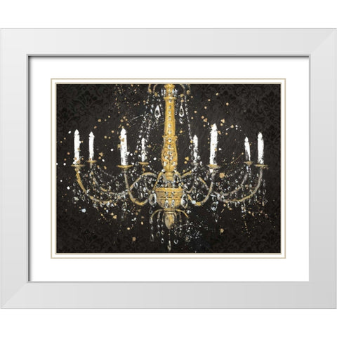 Grand Chandelier Black I White Modern Wood Framed Art Print with Double Matting by Wiens, James
