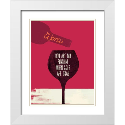 My Sunshine White Modern Wood Framed Art Print with Double Matting by Studio Bella