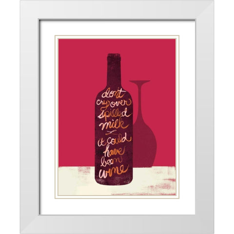 Spilled Milk White Modern Wood Framed Art Print with Double Matting by Studio Bella