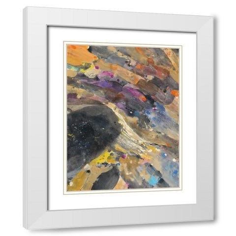 The Falls I White Modern Wood Framed Art Print with Double Matting by Hristova, Albena