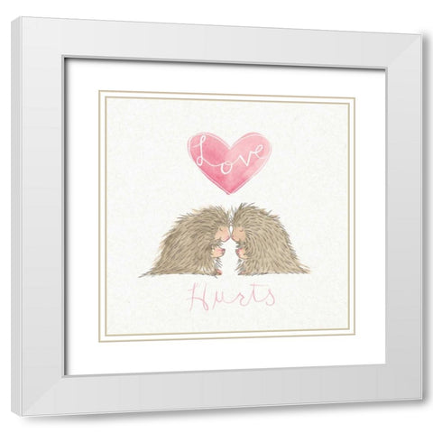 Tough Love II White Modern Wood Framed Art Print with Double Matting by DeNeige, Elyse