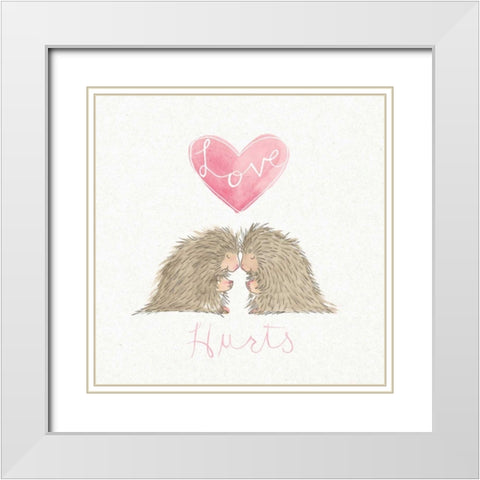 Tough Love II White Modern Wood Framed Art Print with Double Matting by DeNeige, Elyse