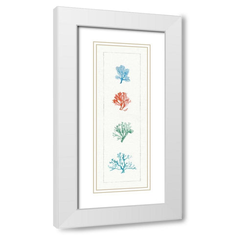 Water Coral VII White Modern Wood Framed Art Print with Double Matting by Audit, Lisa