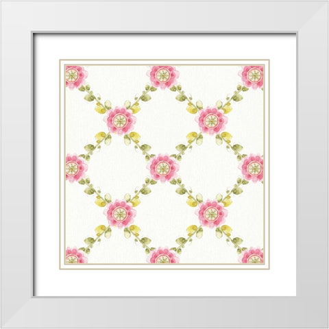 Rainbow Seeds Pattern VIII White Modern Wood Framed Art Print with Double Matting by Audit, Lisa