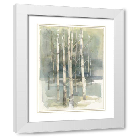 Birch Grove I White Modern Wood Framed Art Print with Double Matting by Tillmon, Avery