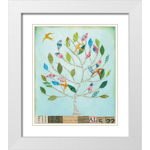 The Seasons I White Modern Wood Framed Art Print with Double Matting by Prahl, Courtney