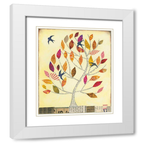 The Seasons III White Modern Wood Framed Art Print with Double Matting by Prahl, Courtney