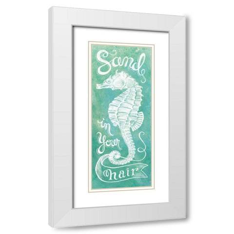 Sea Horse White Modern Wood Framed Art Print with Double Matting by Urban, Mary