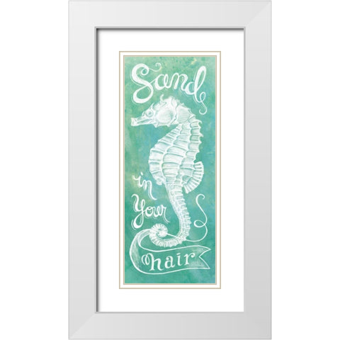 Sea Horse White Modern Wood Framed Art Print with Double Matting by Urban, Mary